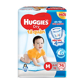 Combo 3 Tã quần Huggies Super Jumbo size M74 - 74 Miếng (6 - 11kg)