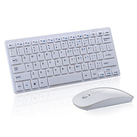 Bộ Bàn Phím Chuột không dây W28 mini White - Hàng nhập khẩu