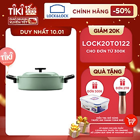 BÁO GIÁ Nồi Duro Lock | Shopee Lazada Sendo Tiki mới nhất 24 Nồi Decor Lock&Lock LDE1244IH Hai Tay Cầm (24cm) - Màu Mint