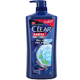 Dầu Gội Sạch Gàu Clear Men Cool Sport Bạc Hà (900g)