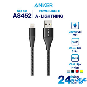 Dây Cáp Sạc Lightning Cho iPhone Anker Powerline+ II 0.9m- A8452
