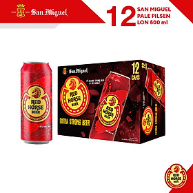 Thùng 12 Lon Bia SAN MIGUEL Red Horse 500 ml