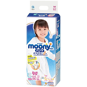 Tã Quần Cao Cấp Moony Nhật Bản Bé Gái XXL26 (26 Miếng)