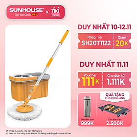 Bộ Lau Nhà Xoay 360 Độ Sunhouse Ks-Cl350PO