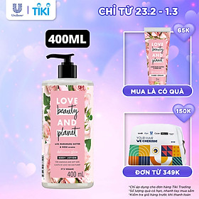 Sữa Dưỡng Thể 400Ml Love Beauty And Planet Làm Sáng Da Delicious Glow Với 100% Tinh Dầu Hoa Hồng Bulgaria