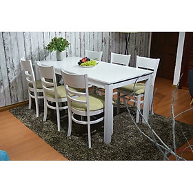 Mua Bộ bàn ăn cabin 6 ghế trắng