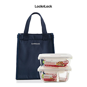 Bộ túi hộp cơm thủy tinh Lock&Lock 3EA LLG429DS2