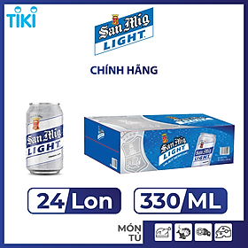 Thùng 24 Lon Bia SAN MIGUEL Light 330 ml