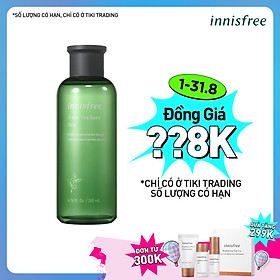 Nước cân bằng chăm sóc làm mịn da từ trà xanh và dầu hạt trà xanh tươi Innisfree Geen Tea Seed Skin 200ml - NEW