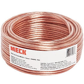 Dây Cáp Loa Âm Thanh Cuộn 1.3mm² MECK (10m): 16-Gauge AWG Speaker Wire Cable