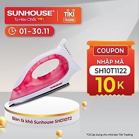 Bàn Ủi Khô Sunhouse SHD1072 - Hồng - Hàng chính hãng