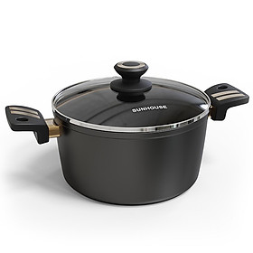 Nồi chống dính Ultra titanium Sunhouse ST2210B20 - Dùng cho mọi loại bếp - Hàng chính hãng