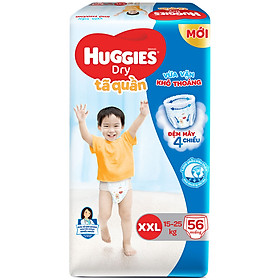 Tã Quần Huggies Dry Gói Cực Đại XXL56 (56 Miếng) - Bao Bì Mới