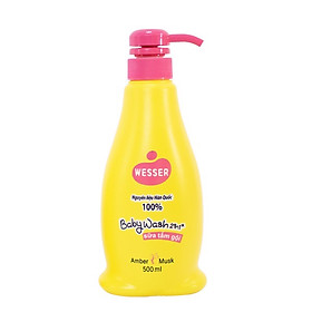 Sữa Tắm Gội Wesser 2in1 Hương Hổ Phách Xạ Hương (500ml) - Hồng