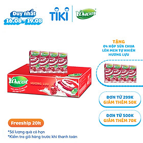 Thùng 48 Hộp Sữa Chua Lên Men Tự Nhiên Yomost Trái Lựu (170ml/Hộp)