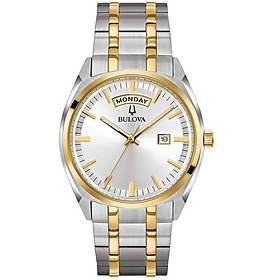 Đồng Hồ Nam Kính Cường Lực Dây Kim Loại BULOVA 98C127 - Mặt Trắng (39mm)