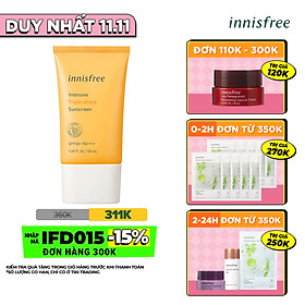 Kem chống nắng lâu trôi làm sáng da innisfree Intensive Triple Care Sunscreen SPF50+ PA++++ 50ml - 131172646