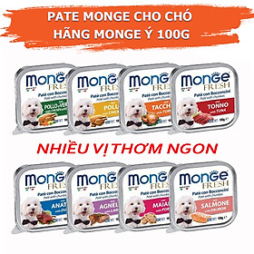 Pate Cho Chó Monge Nhiều Vị Thơm Ngon, Pate Monge Hãng Monge Ý 100g