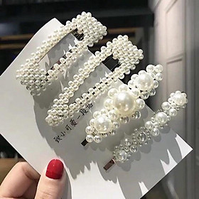 Combo 4 kẹp ngọc trai phong cách