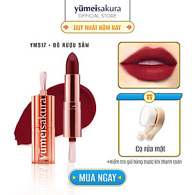 Son Thỏi Lì Mịn Chotto Matte Yumeisakura Đỏ Rượu Sẫm Burgundy Red Lipstick YMS17 3.5g