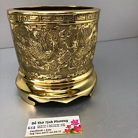 Mua Bát hương đồng vàng HÌNH ỐNG KHẮC RỒNG KH87711