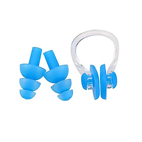 Silicone Swimming Earplugs Nose Clip Sets Waterproof Ear & Nose Protector Block Water Soft & Comfortable For Children