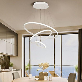Hình ảnh Đèn decor thả trần 3 vòng 3 chế độ ánh sáng,có điều khiển từ xa,trang trí phòng khách,ngủ,bếp ăn