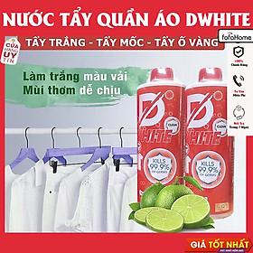 Nước Tẩy Trắng - Tẩy Màu Quần Áo Thế Hệ Mới D.WHITE Tẩy Mốc Quần Áo, Ố Vàng, Không Phai Màu Vải
