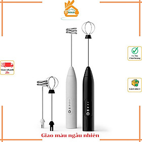 Máy đánh trứng, tạo bọt mini cầm tay 3 tốc độ dùng pin sạc - hàng chính hãng