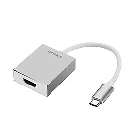 Thiết bị chuyển đổi hình ảnh và âm thanh Benks Type-C sang HDMI - Màu bạc
