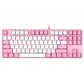 Bàn phím cơ Gaming DareU EK87 Pink White - Hàng Chính Hãng