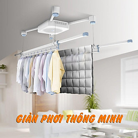 Mua Giàn phơi thông minh - Giàn Phơi quần áo điện tử - Giá phơi đồ nâng hạ bằng điện - giàn phơi chung cư