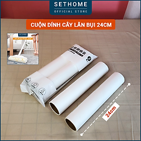 Mua Cuộn dính của cây lăn bụi cán dài 24cm SETHOME lõi dính thay thế làm sạch ga gối quần áo rèm cửa sàn nhà ghế sofa lông chó mèo