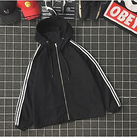 Áo khoác dù chữ nhật phối 3 sọc tay M050