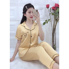 Bộ đồ ngủ nữ satin lụa