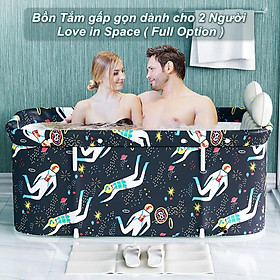 Bồn Tắm 2 Người Love in Space  vải + nhựa PVC rất dày dặn