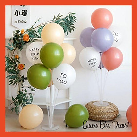 Set chùm bóng bay sinh nhật kèm trụ bóng mika 7 thanh QB11 trang trí sinh nhật phong cách hàn quốc
