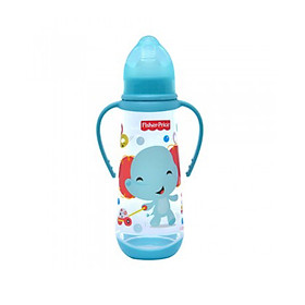 Bình sữa núm silicone, tay cầm, kèm đế 250ml Fisher Price FP13