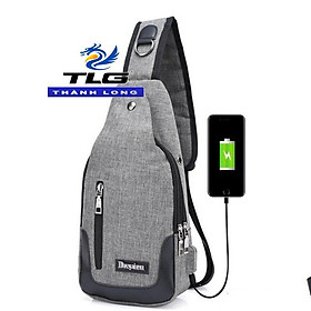 Túi đeo chéo nam cao cấp tích hợp cổng sạc USB  Thành Long TLG 208211