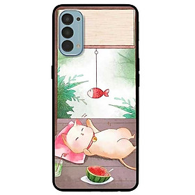 Ốp lưng dành cho Oppo Reno 4 mẫu Mèo Và Điện Thoại