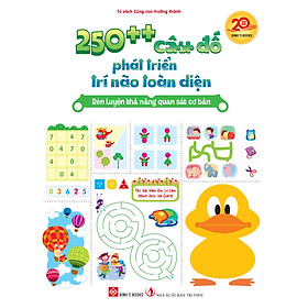 Sách Cùng Con Trưởng Thành 250++ Câu Đố Phát Triển Trí Não Toàn Diện