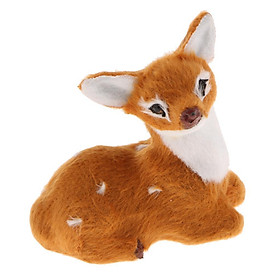 Miniature Realistic Deer Figurine Statue Model Home Gift Decorative