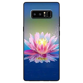 Ốp lưng dành cho samsung note 8 - note 9 - note 10 - note 10 plus mẫu sen xanh hồng