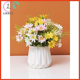 Bình hoa giả, bình hoa mini nhiều mẫu cao 18-20cm trang trí
