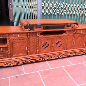 Kệ tivi mõ lồi sừng trâu gỗ hương đá