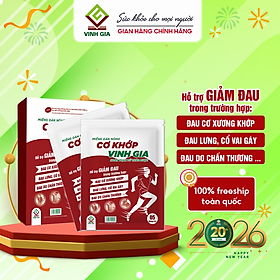 Miếng dán nóng CƠ KHỚP VINH GIA từ THẢO DƯỢC Hộp 10 Miếng