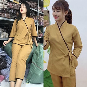 Đồ Lam Đi Chùa # Nhật Nơ Không Thêu # Quần Áo #Đồ Bộ # Nữ
