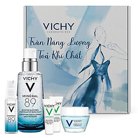 Bộ 4 Sản Phẩm Dưỡng Chất (Serum) Khoáng Núi Lửa Cô Đặc Vichy Mineral 89 Giúp Da Sáng Mịn Và Căng Mượt