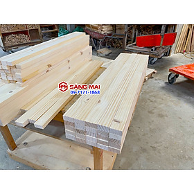 [MS98] Thanh gỗ thông 3cm x 1,5cm x dài 80cm + láng mịn 4 mặt