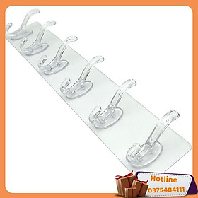 Mua Thanh Treo Đồ 6 Móc Trong Suốt - Tiện Lợi Dán Tường Siêu Dính - Treo Được Nhiều Đồ Hơn - Tiết Kiệm Không Gian Nhà Ở (Giao Hàng Theo Mẫu Ngẫu Nhiên) - Hàng Loại 1